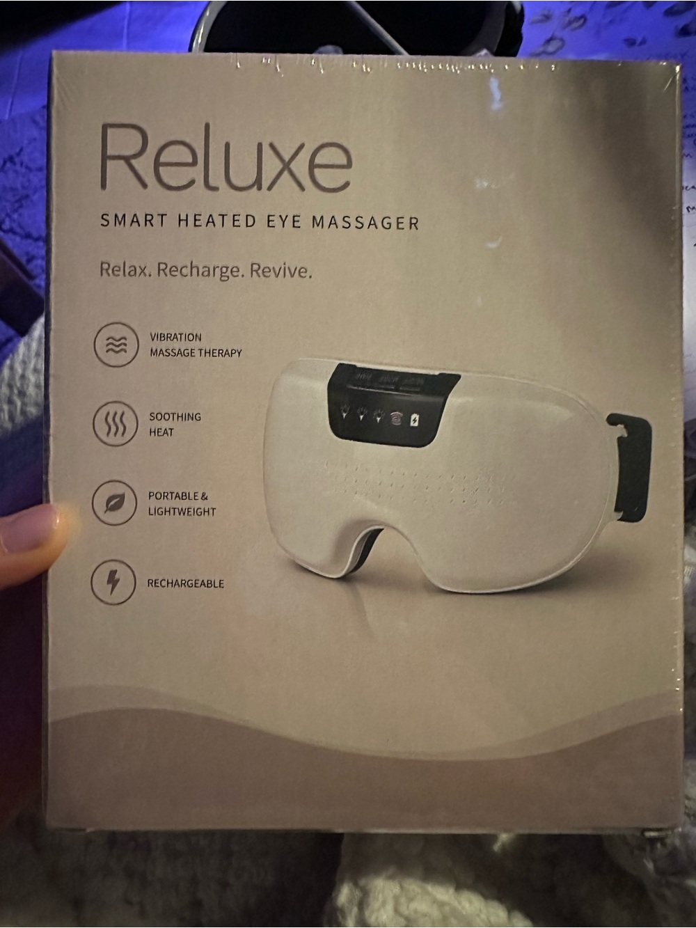 Smart Heated Eye Massager - White